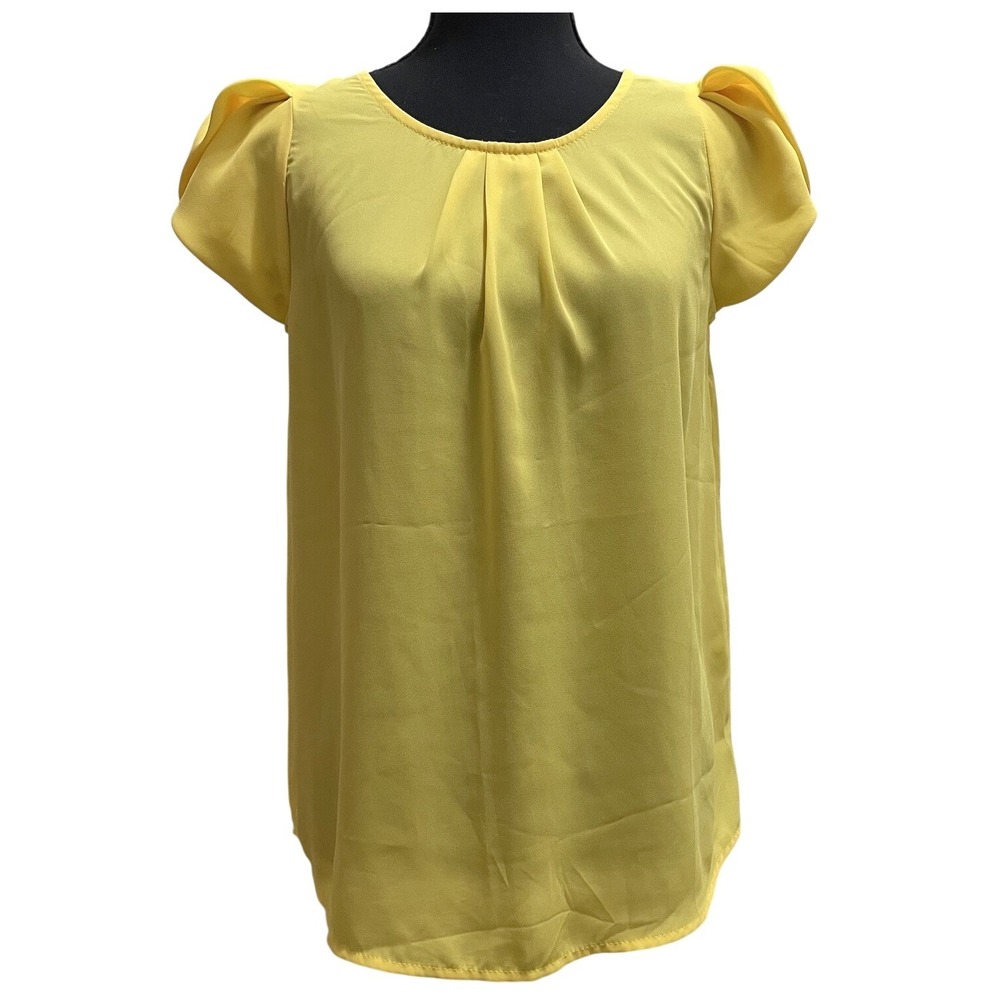 Papermoon Stitch Fix Bastille Tulip Sleeve‎ Blouse Yellow Small Spring Summer